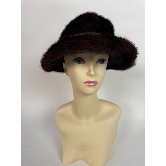 Vintage Lenore Marshall New York Mink Fur Hat With Satin Lining & Bow Detail main image 10